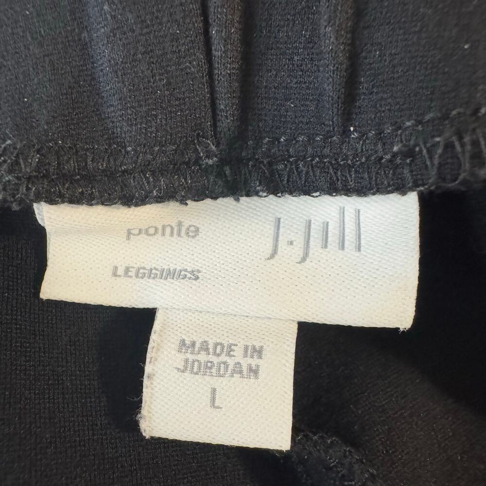 J. Jill Ponte Leggings Black Size Large Viscose Blend Neutral High-Rise Pull On - Picture 4 of 7